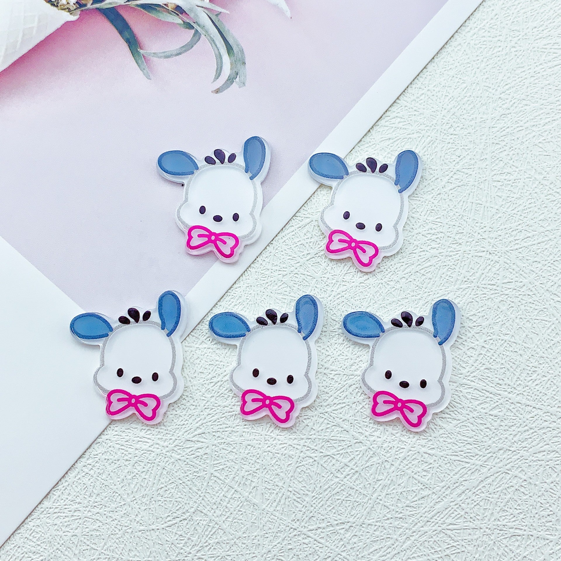Wholesale 30pcs/ pack Acrylic Cartoon Acrylic Flatback Patch Handmade DIY Accessories